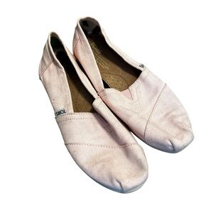 Light Baby Pink Toms Flat Style Shoes Lightweight Design Women’s Size 7M Fit!